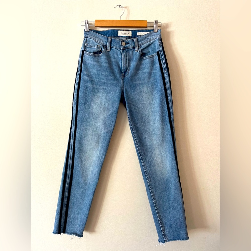 PacSun Vintage Icon Jeans with Navy Blue Suede Trim